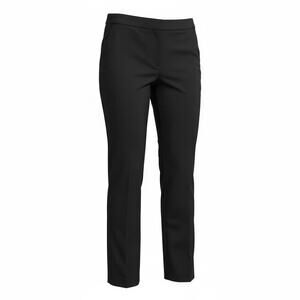 Anne Taylor Womens Tailored Fit Curvy Flat Front Ankle Pants Black 4P NWOT